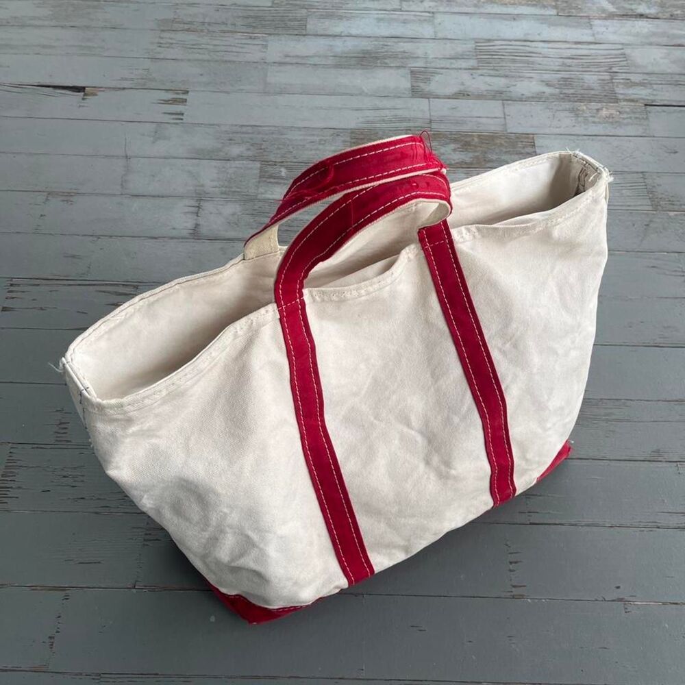 Vintage 1980s L.L. Bean Boat and Tote Canvas Bag